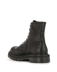 Мужские черные кожаные рабочие ботинки от Premiata