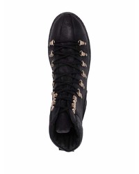 Мужские черные кожаные рабочие ботинки от Moma