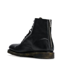 Мужские черные кожаные рабочие ботинки от Rocco P.