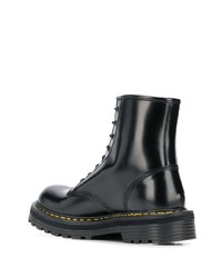 Мужские черные кожаные рабочие ботинки от Premiata