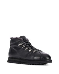 Мужские черные кожаные рабочие ботинки от Doucal's