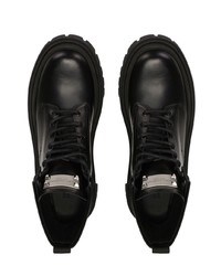 Мужские черные кожаные рабочие ботинки от Dolce & Gabbana