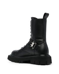 Мужские черные кожаные рабочие ботинки от Moschino