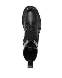 Мужские черные кожаные рабочие ботинки от Moschino