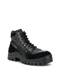 Мужские черные кожаные рабочие ботинки от Premiata