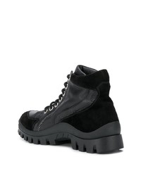 Мужские черные кожаные рабочие ботинки от Premiata