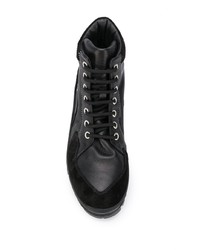 Мужские черные кожаные рабочие ботинки от Premiata