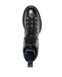 Мужские черные кожаные рабочие ботинки от Cesare Paciotti