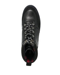 Мужские черные кожаные рабочие ботинки от Tommy Hilfiger