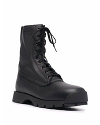 Мужские черные кожаные рабочие ботинки от Jil Sander