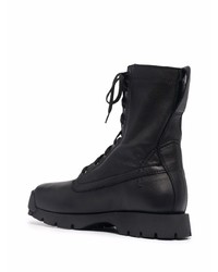 Мужские черные кожаные рабочие ботинки от Jil Sander