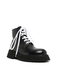 Мужские черные кожаные рабочие ботинки от Marsèll