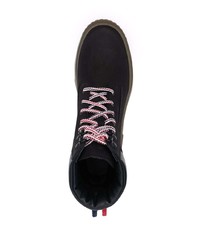 Мужские черные кожаные рабочие ботинки от Moncler