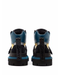 Мужские черные кожаные рабочие ботинки от Dolce & Gabbana