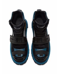 Мужские черные кожаные рабочие ботинки от Dolce & Gabbana