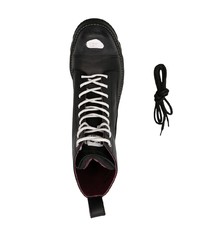 Мужские черные кожаные рабочие ботинки от Diesel