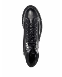 Мужские черные кожаные рабочие ботинки от DSQUARED2