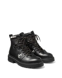 Мужские черные кожаные рабочие ботинки от Jimmy Choo