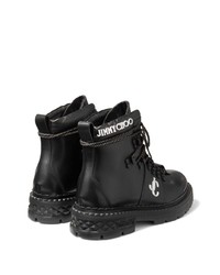 Мужские черные кожаные рабочие ботинки от Jimmy Choo