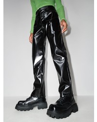 Мужские черные кожаные рабочие ботинки от Eytys