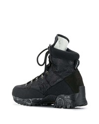 Мужские черные кожаные рабочие ботинки от Premiata