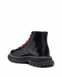 Мужские черные кожаные рабочие ботинки от Alexander McQueen