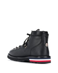 Мужские черные кожаные рабочие ботинки от Moncler