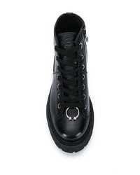 Мужские черные кожаные рабочие ботинки от Neil Barrett