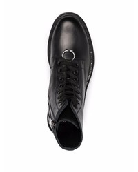 Мужские черные кожаные рабочие ботинки от Neil Barrett