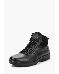 Мужские черные кожаные рабочие ботинки от Pierre Cardin