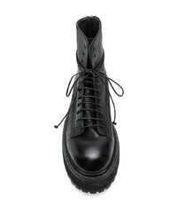 Мужские черные кожаные рабочие ботинки от Marsèll