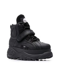 Мужские черные кожаные рабочие ботинки от Buffalo