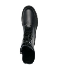 Мужские черные кожаные рабочие ботинки от MONCLE