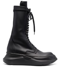 Мужские черные кожаные рабочие ботинки от Rick Owens DRKSHDW