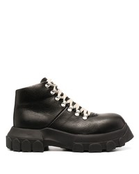 Мужские черные кожаные рабочие ботинки от Rick Owens