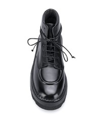 Мужские черные кожаные рабочие ботинки от Marsèll