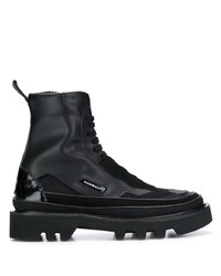 Мужские черные кожаные рабочие ботинки от Rombaut