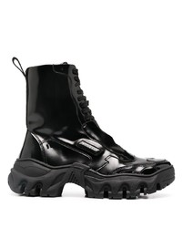 Мужские черные кожаные рабочие ботинки от Rombaut