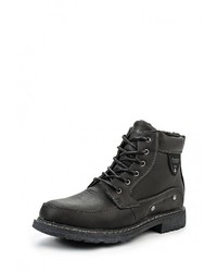Мужские черные кожаные рабочие ботинки от Roobind