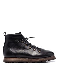 Мужские черные кожаные рабочие ботинки от Silvano Sassetti