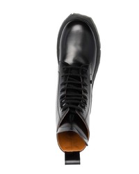 Мужские черные кожаные рабочие ботинки от Off-White