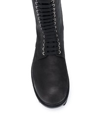 Мужские черные кожаные рабочие ботинки от Rick Owens