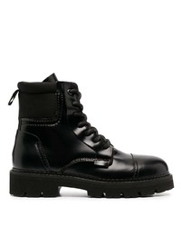 Мужские черные кожаные рабочие ботинки от Tommy Jeans