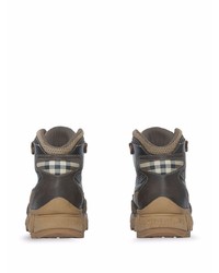 Мужские черные кожаные рабочие ботинки от Burberry