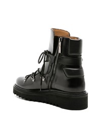 Мужские черные кожаные рабочие ботинки от Ferragamo