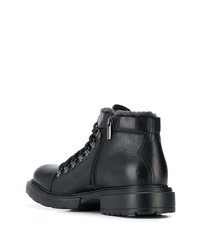 Мужские черные кожаные рабочие ботинки от Baldinini