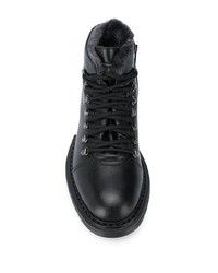 Мужские черные кожаные рабочие ботинки от Baldinini