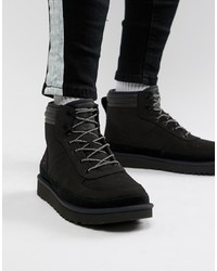 Мужские черные кожаные рабочие ботинки от UGG