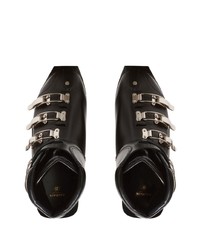 Мужские черные кожаные рабочие ботинки от Balmain