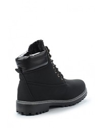 Мужские черные кожаные рабочие ботинки от WS Shoes